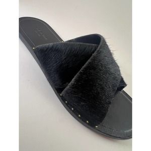 rag & bone | Keaton Black Pony Hair Slides | sz 35‎ (9.5” long)